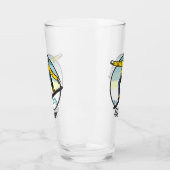 Aangepaste naam SNOWBOARDER Pint Glass Glas (Links)