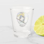 Aangepaste naam SNOWBOARDER  Shot Glas (Achterkant)