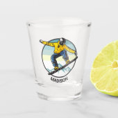 Aangepaste naam SNOWBOARDER Shot Glas (Voorkant)