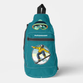 Aangepaste naam Snowboarding Sling Bag (Voorkant)