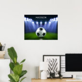 Aangepaste naam Soccer Stadium poster (Thuiskantoor)