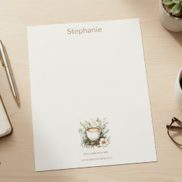 Aangepaste naam, social handle en website briefhoofd