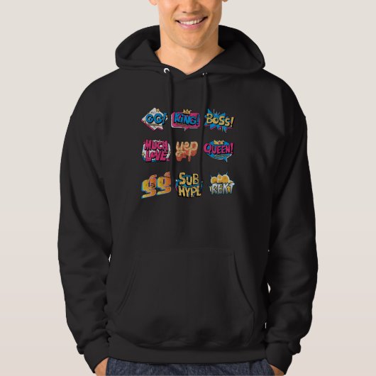 Aangepaste naam Social op Back Remote Streamer Gam Hoodie (Voorkant)