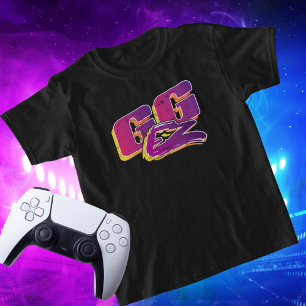 Aangepaste naam Social op Back Streamer Gamer Kinder Shirts