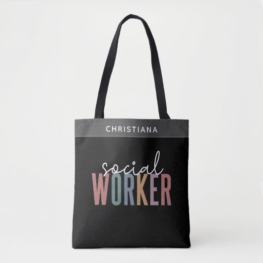 Aangepaste naam sociale medewerker MSW-afstuderen  Tote Bag (Voorkant)
