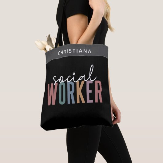 Aangepaste naam sociale medewerker MSW-afstuderen  Tote Bag (Dichtbij)