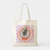 Aangepaste naam Sock Monkey mama Tote Bag (Achterkant)
