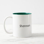 Aangepaste naam Sock Monkey St. Patrick's Day Tweekleurige Koffiemok (Links)