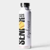 Aangepaste naam softbal senior nacht afstuderen ca waterfles (Links)