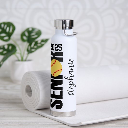 Aangepaste naam softbal senior nacht afstuderen ca waterfles (Yoga)