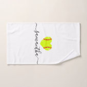 Aangepaste naam Softball Script Handdoek (Handdoek)