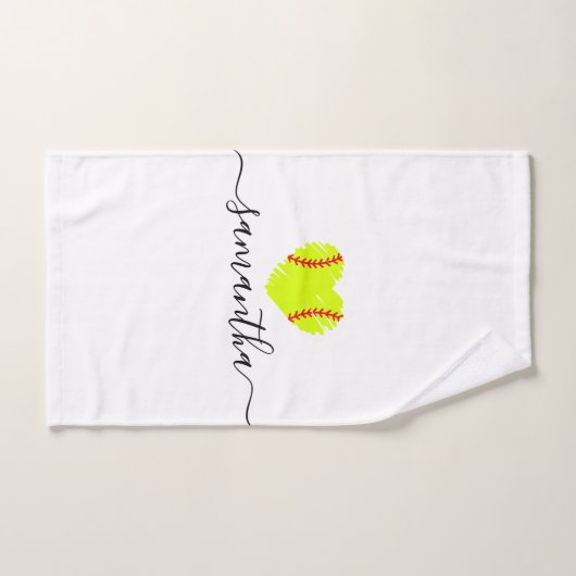 Aangepaste naam Softball Script Handdoek (Handdoek)