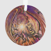 Aangepaste naam Solar Burst Hawk Ornament (achterkant)