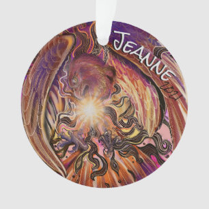 Aangepaste naam Solar Burst Hawk Ornament