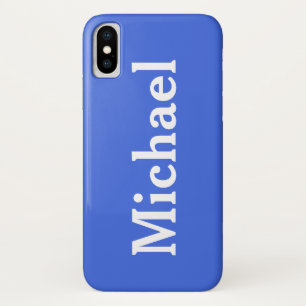 Aangepaste naam Solid Royal Blue Case-Mate iPhone Case