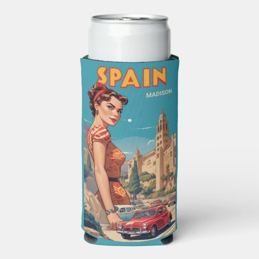 Aangepaste naam  Spanje Seltzer Blikjeskoeler (Seltzer Voorkant)