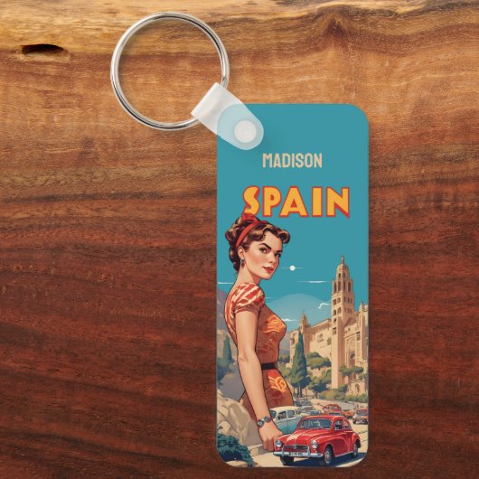 Aangepaste naam  Spanje Sleutelhanger (Voorkant)