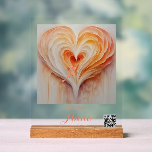 Aangepaste naam, speciale datum, QR-CODE Acryl Bord (Neutraal)