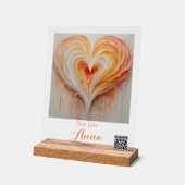 Aangepaste naam, speciale datum, QR-CODE Acryl Bord (Hoek)