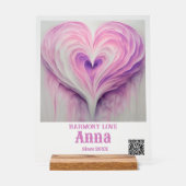 Aangepaste naam, speciale datum, QR-CODE Acrylteke Acryl Bord (Voorkant)