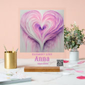 Aangepaste naam, speciale datum, QR-CODE Acrylteke Acryl Bord (Huwelijk)