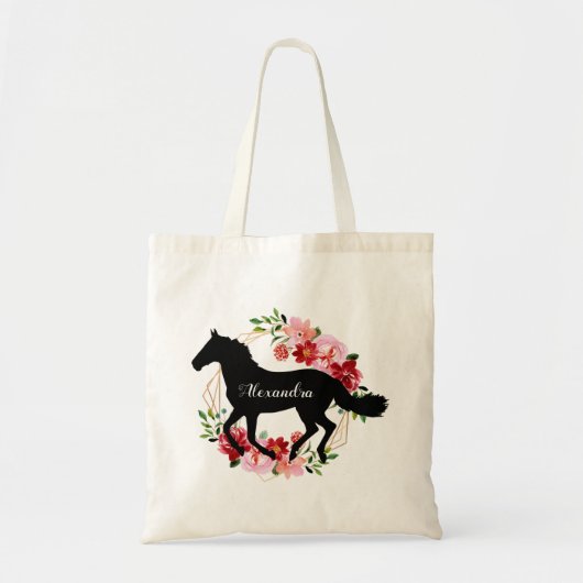 Aangepaste naam speciale paardenrennen tote bag (Voorkant)
