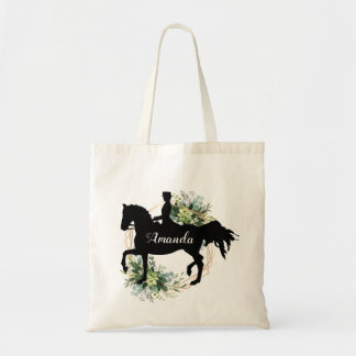 Aangepaste naam speciale paardenrennen tote bag