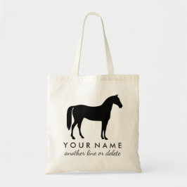 Aangepaste naam speciale paardenrennen tote bag