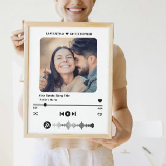 Aangepaste naam speciale song muziekspeler stijl f poster