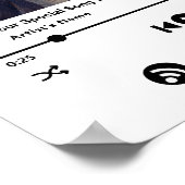Aangepaste naam speciale song muziekspeler stijl f poster (Hoek)