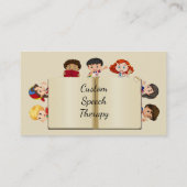 Aangepaste naam Speech Therapie Kinder Cartoon Bus Visitekaartje (Achterkant)