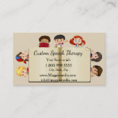 Aangepaste naam Speech Therapie Kinder Cartoon Bus Visitekaartje (Voorkant)