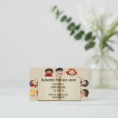 Aangepaste naam Speech Therapie Kinder Cartoon Bus Visitekaartje (Staand voorkant)