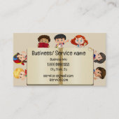 Aangepaste naam Speech Therapie Kinder Cartoon Bus Visitekaartje (Voorkant)