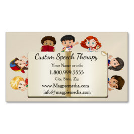 Aangepaste naam Speech Therapy Kinder Cartoon Magnetisch Visitekaartje