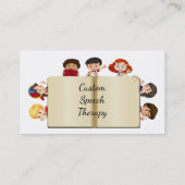 Aangepaste naam Speech Therapy Kinder Cartoon Visitekaartje (Achterkant)