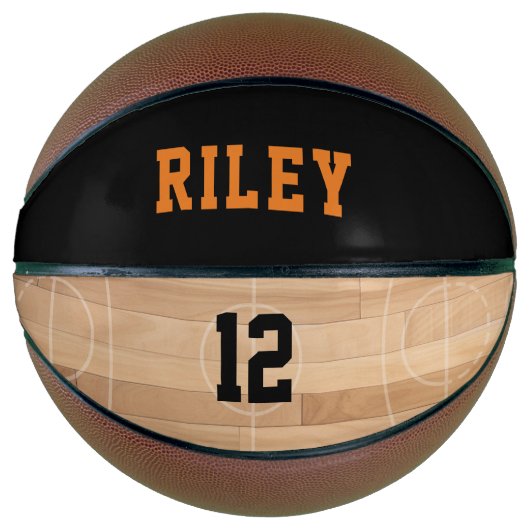 Aangepaste naam Speler Nummer Basketbal (Voorkant)