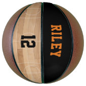 Aangepaste naam Speler Nummer Basketbal (Verticaal)