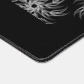 Aangepaste naam spiraaltjes op zwart bureaumat (Hoek)