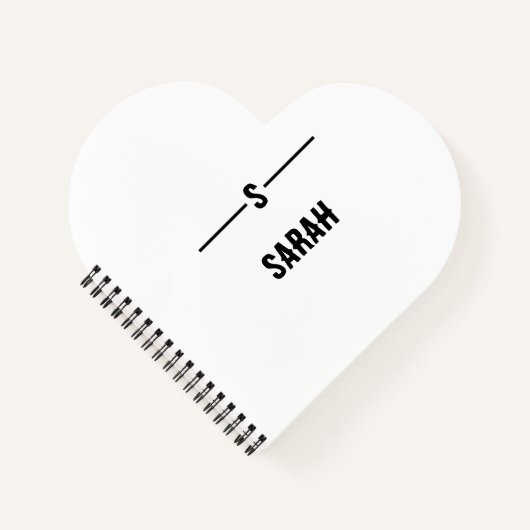 Aangepaste Naam Spiral Notitieboek – Eenvoudig & S (Voorkant)