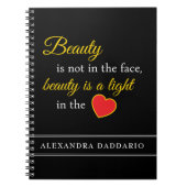 Aangepaste Naam Spiral Notitieboek met Beauty Slog (Voorkant)