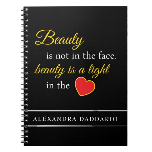 Aangepaste Naam Spiral Notitieboek met Beauty Slog (Voorkant)