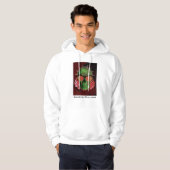 Aangepaste naam Spooky Gothic Skeleton Grafische s Hoodie (Voorkant volledig)