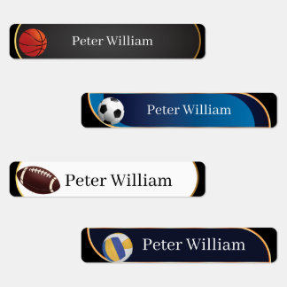 Aangepaste naam Sport Lover High School Labels