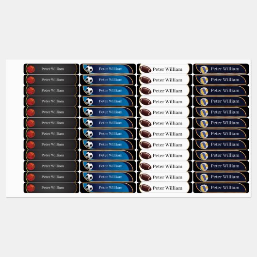 Aangepaste naam Sport Lover High School Labels (Vel)