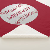 Aangepaste naam Sport Thema Rode Honkbal Deken (3/4)