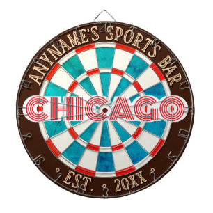 Aangepaste naam sportbar CHICAGO Chitown trots Dartbord