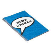 Aangepaste naam Spraak Bubble Retro Stripboek Notitieboek (Rechterzijde)