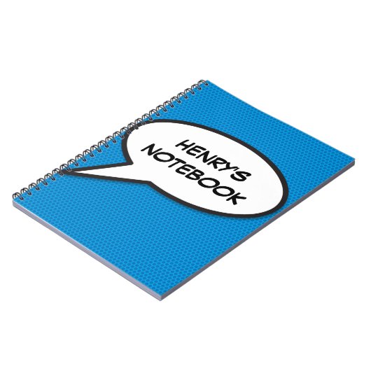 Aangepaste naam Spraak Bubble Retro Stripboek Notitieboek (Linkerzijde)
