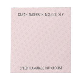 Aangepaste naam Spraaktaal Patholoog SLP-laptop Notitieblok